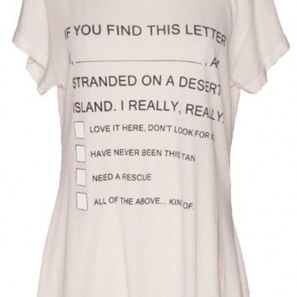 WILDFOX ISLAND MESSAGE TEE NWOT! - Picture 6 of 6